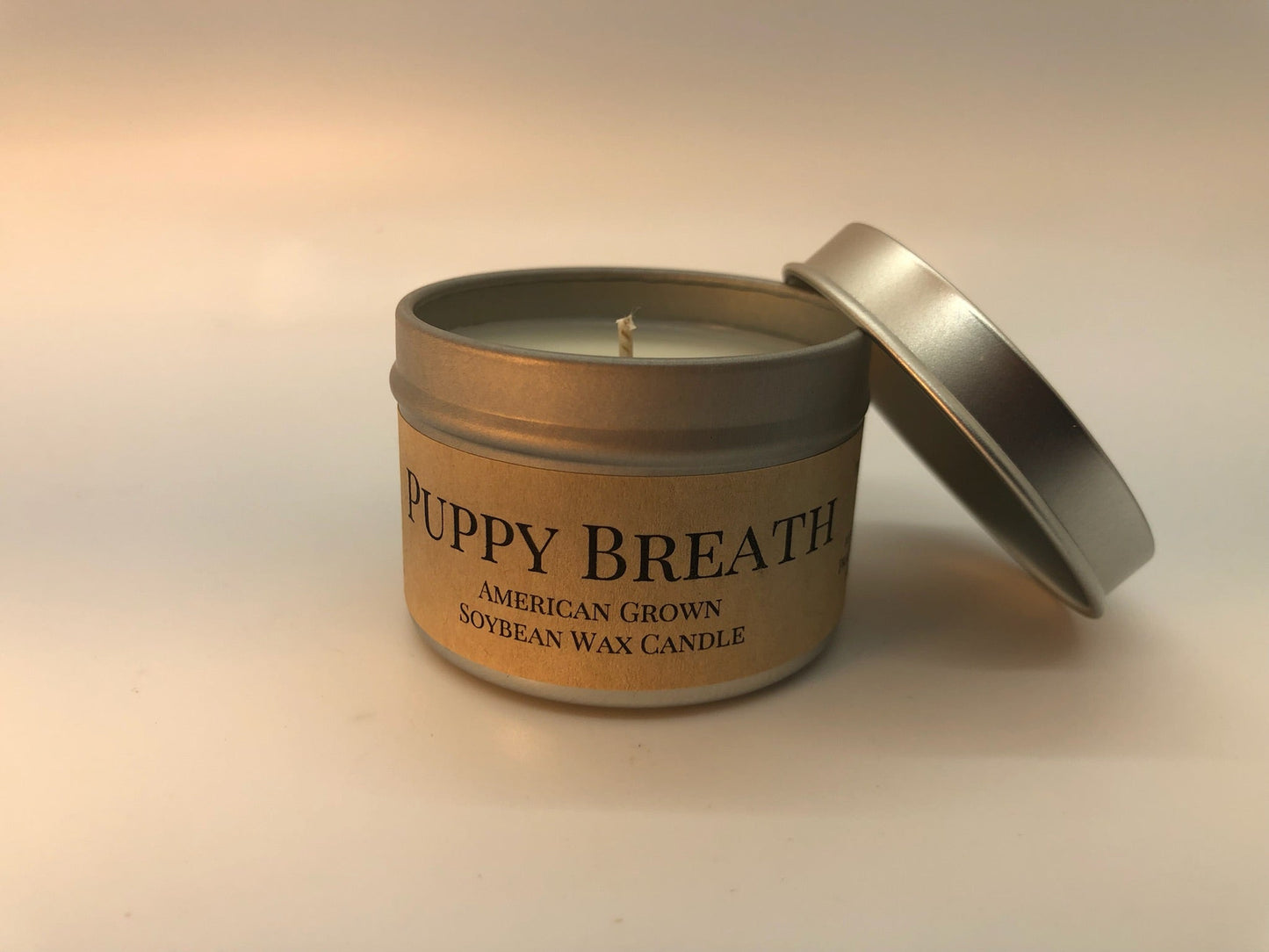 Puppy Breath Soy Candle | 2 oz Travel Tin